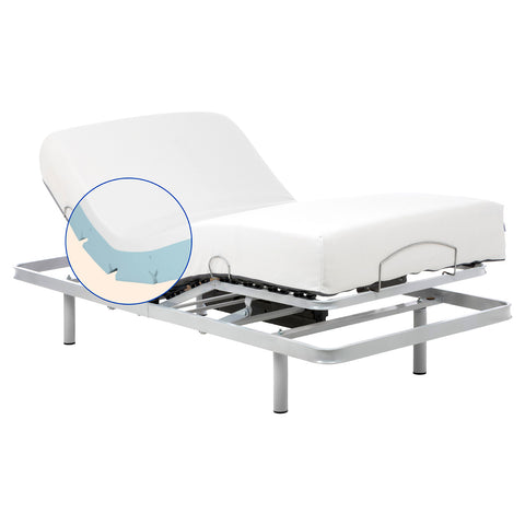 Pack Cama Articulada con Colchón Viscoelástico Tencel | Mando inalámbrico - 90x190 cm