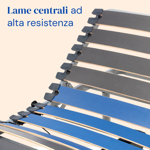 Letto ortopedico elettrico compatto  | Telecomando Wireless | Sponde letto - 90x200 cm