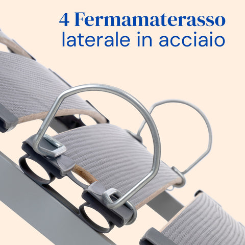 Letto ortopedico elettrico compatto  | Telecomando Wireless | Sponde letto - 90x200 cm