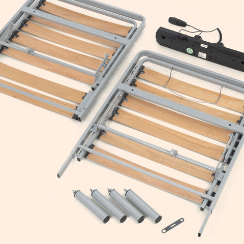 Letto ortopedico elettrico compatto  | Telecomando Wireless | Sponde letto - 90x200 cm