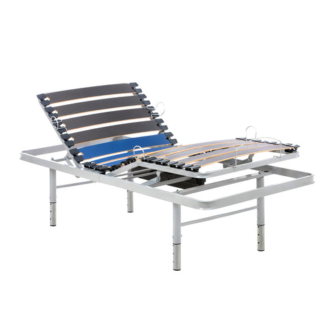 Letto ortopedico elettrico compatto con piedi regolabili | Telecomando Wireless - 90x200 cm