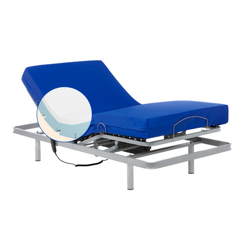 Letto ospedale con materasso sanitario viscoelastico impermeabile - 90x190 cm