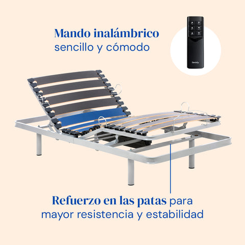 Pack Cama Articulada con Colchón Impermeable Alta resiliencia Origin HR | Mando inalámbrico