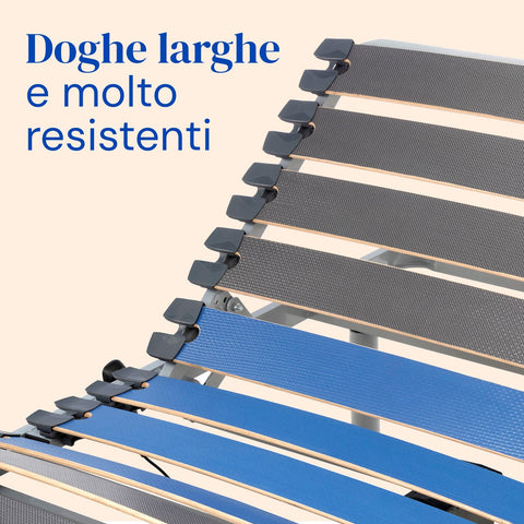 letto con doghe larghe e molto resistenti