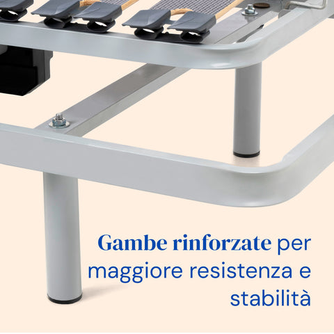 Letto ortopedico elettrico compatto e sponde letto - 90x200 cm