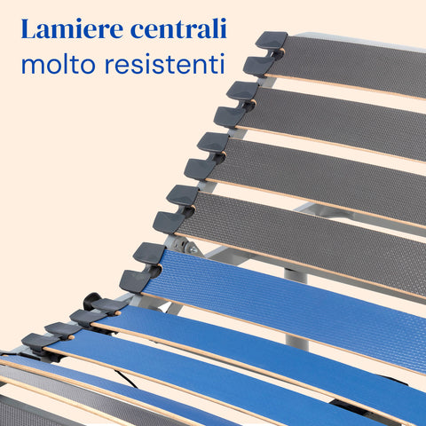 Letto ortopedico elettrico con gambe regolabili e materasso viscoelastico Tencel - 90x200 cm