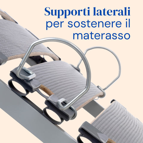 Letto ortopedico elettrico con sponde e materasso in Visco Tencel - 90x200 cm