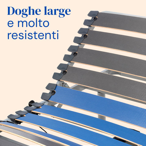 Letto ospedaliero con gambe regolabili, materasso sanitario viscoelastico plus e sponde letto - 90x200 cm